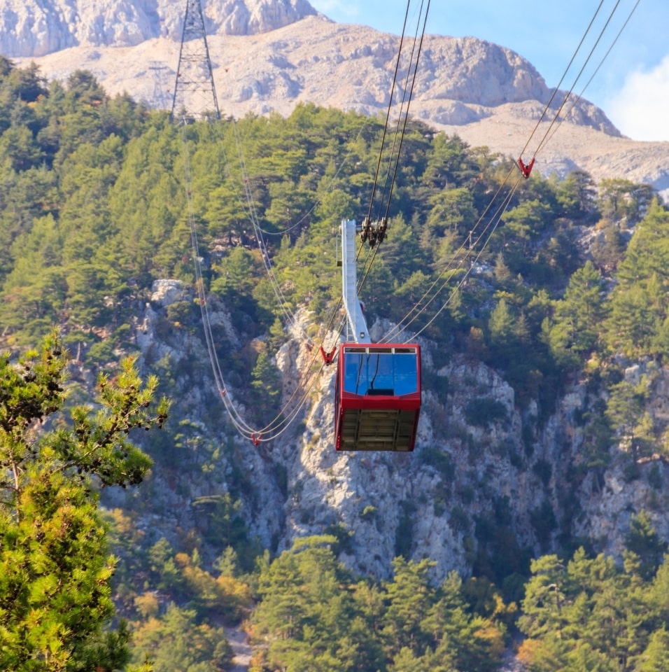 Trajet En Téléphérique d'Olympos